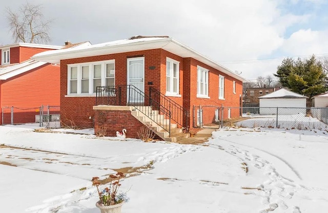 view of snowy exterior