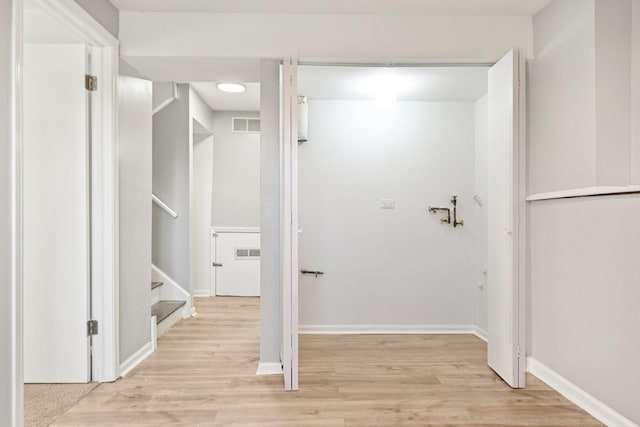 bathroom featuring hardwood / wood-style flooring