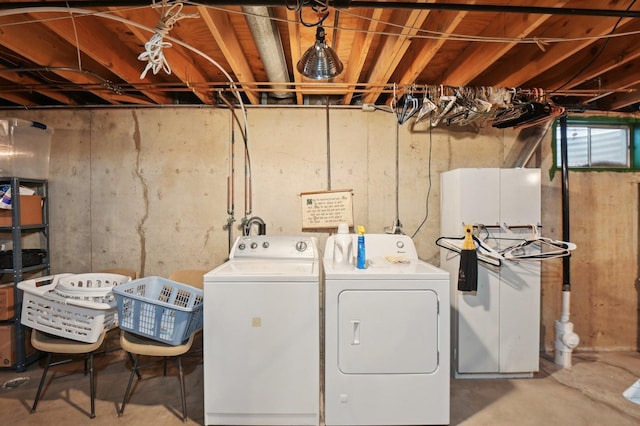 laundry area featuring separate washer and dryer