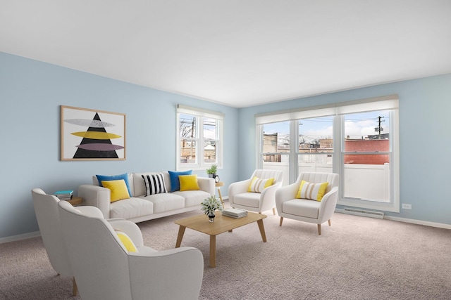 view of carpeted living room