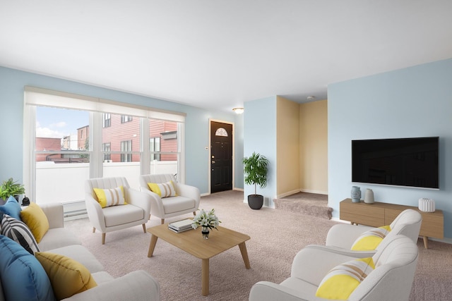 view of carpeted living room