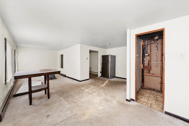 interior space with light colored carpet