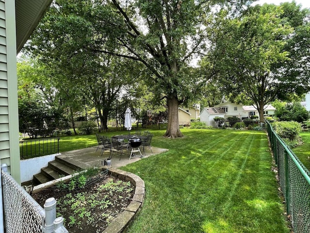 view of yard featuring a patio area