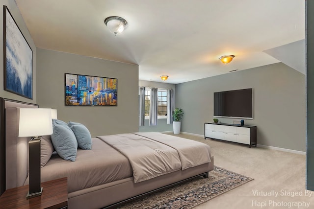 view of carpeted bedroom