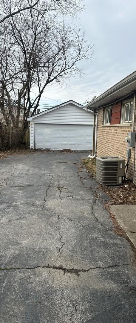 garage featuring central air condition unit