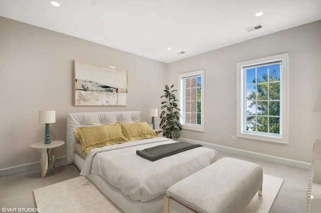 view of carpeted bedroom