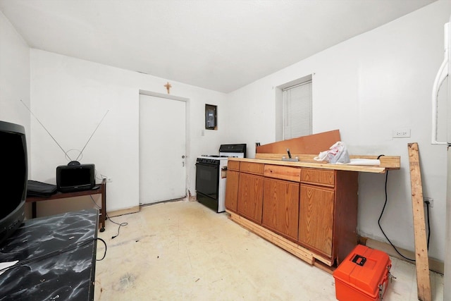 home office featuring sink