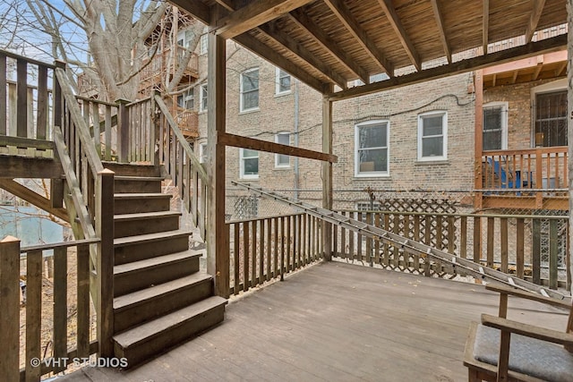 view of wooden terrace