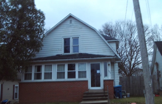 view of front of property with cooling unit