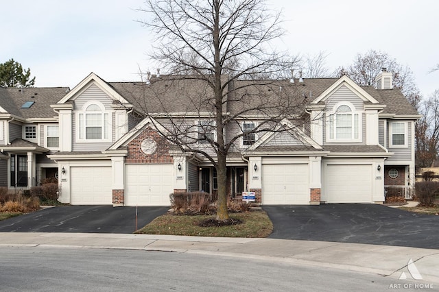 view of property featuring a garage