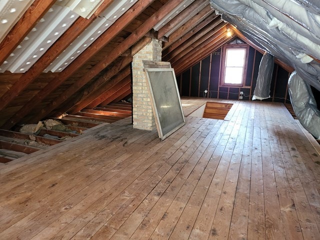 view of attic