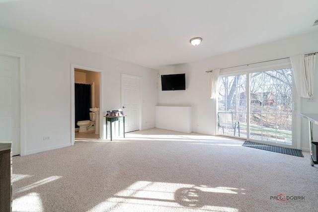 spare room with light colored carpet