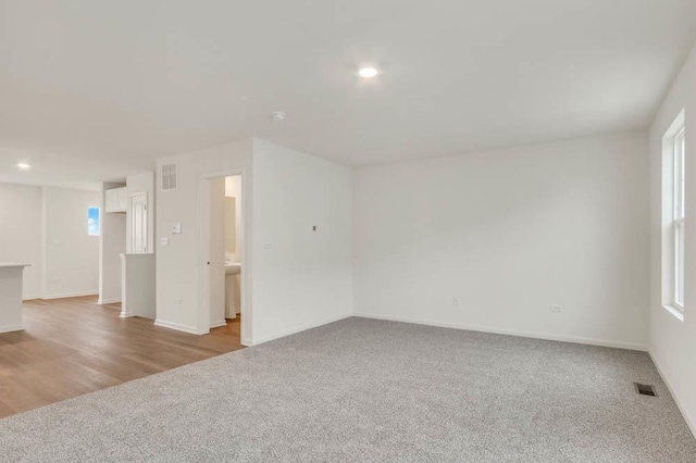 view of carpeted spare room