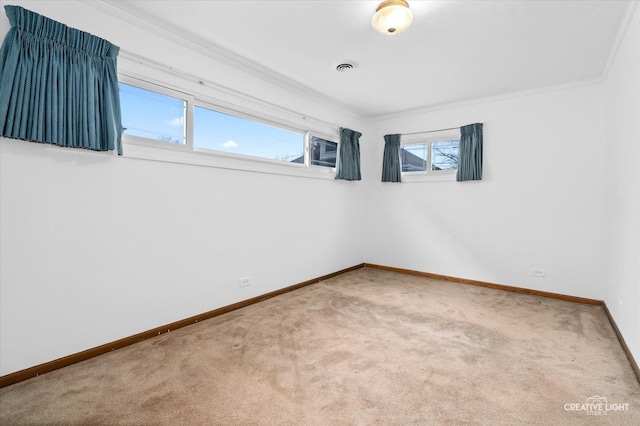 7825 N Oconto Ave, Niles, IL 60714 - spare room with carpet flooring and crown molding