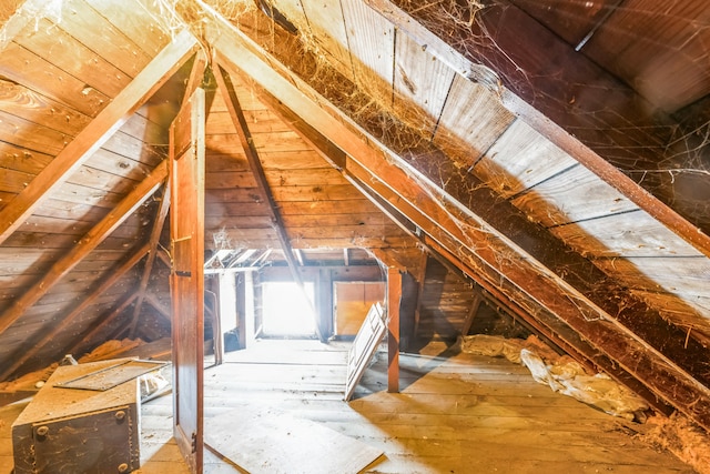 view of attic