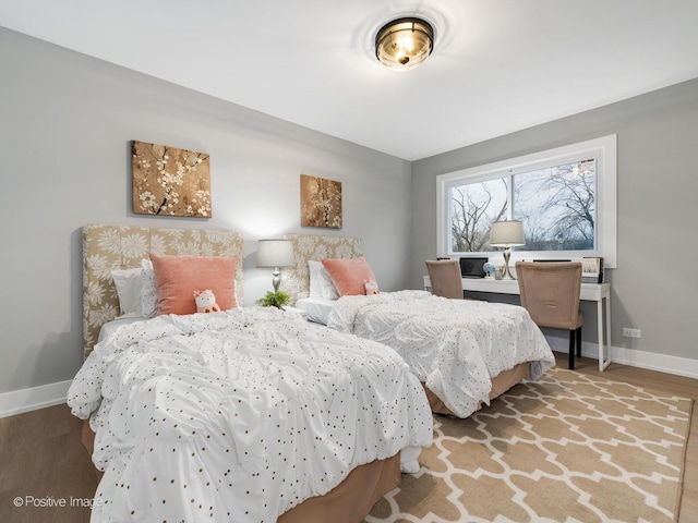 bedroom featuring light hardwood / wood-style flooring