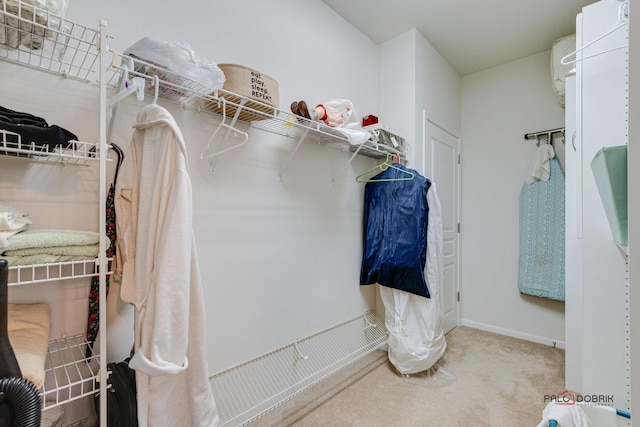 spacious closet with carpet flooring