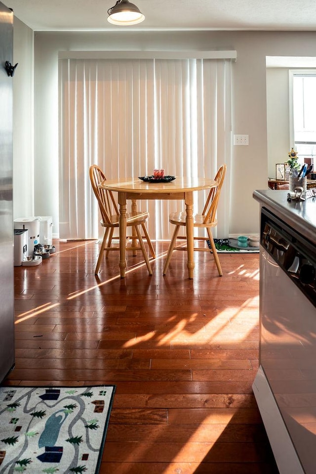 dining room featuring dark wood-type flooring