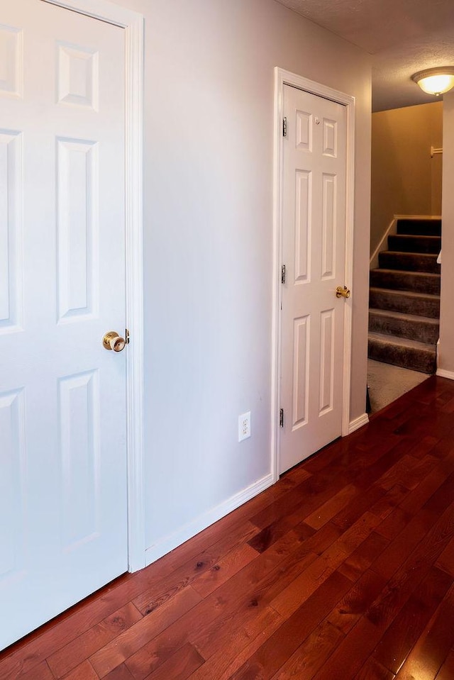 interior space featuring dark hardwood / wood-style flooring