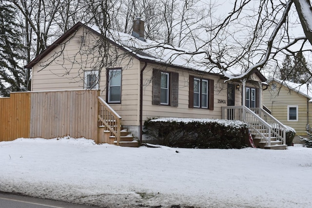 view of front of home