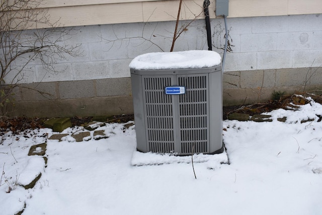 exterior details with central AC unit