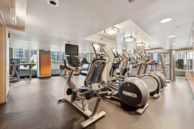 view of exercise room