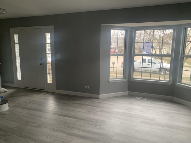 entryway featuring light hardwood / wood-style flooring