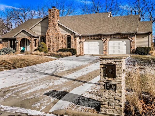 view of front of home featuring a garage