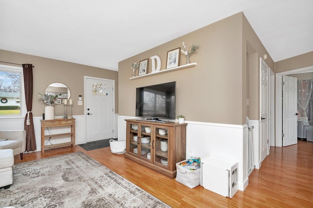 living room featuring hardwood / wood-style floors