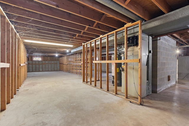 1903 Richton Rd, Steger, IL 60475 - unfinished basement featuring water heater and heating unit