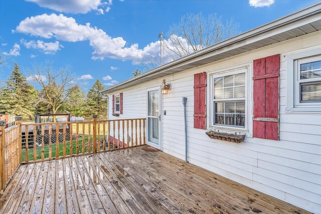 view of wooden deck