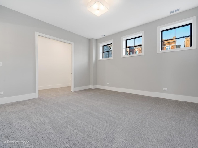 carpeted empty room featuring a wealth of natural light