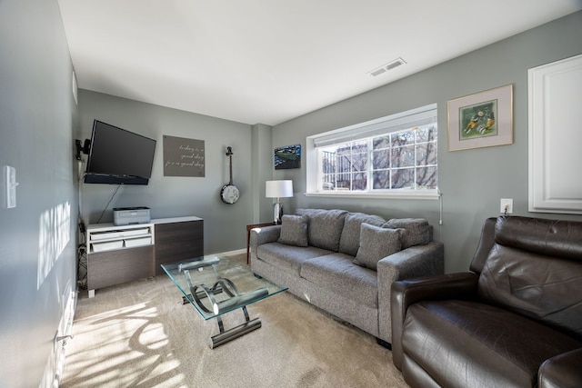 view of carpeted living room