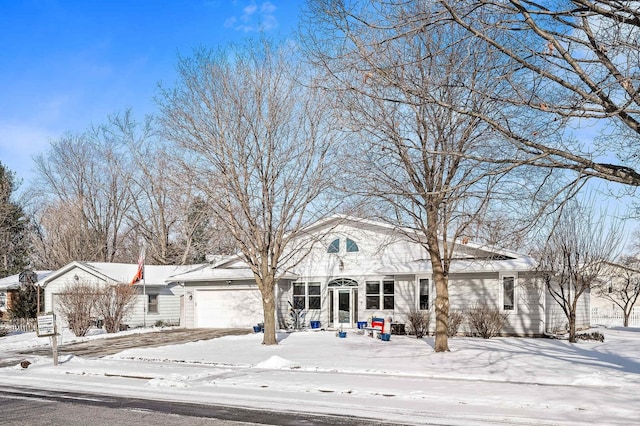 view of front of house featuring a garage