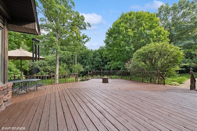 view of wooden deck