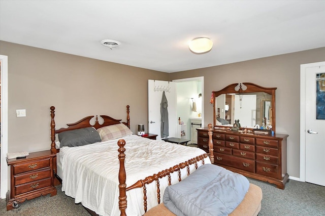 view of carpeted bedroom