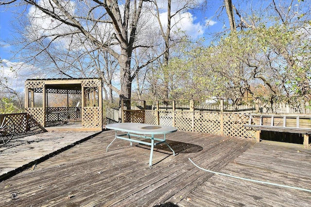 view of wooden deck