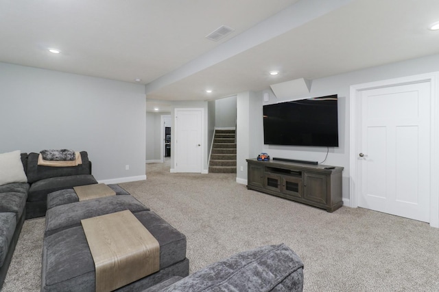 view of carpeted living room