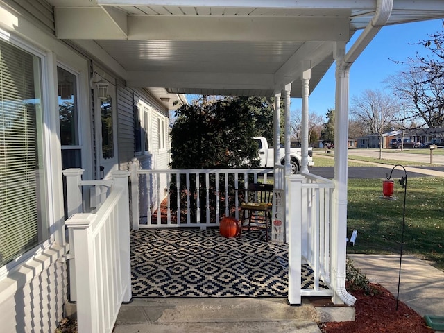 exterior space featuring a porch