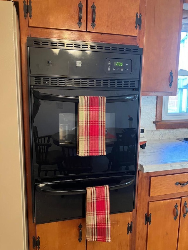 details with black double oven