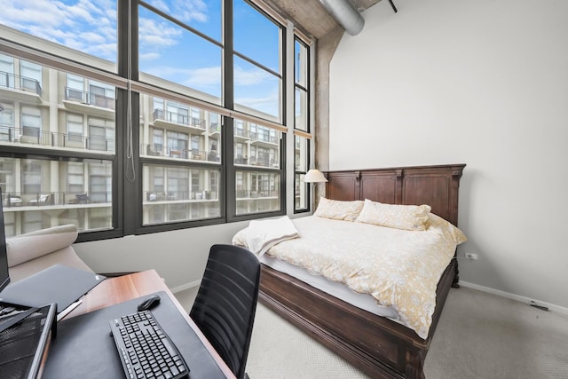 bedroom featuring carpet flooring