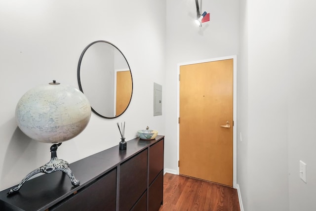 interior space featuring dark hardwood / wood-style floors