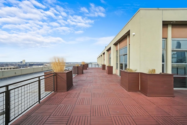 view of patio with a balcony