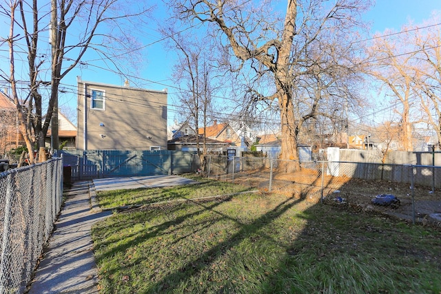 view of yard with a patio area