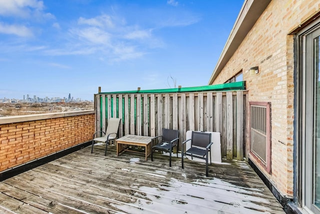 view of wooden terrace