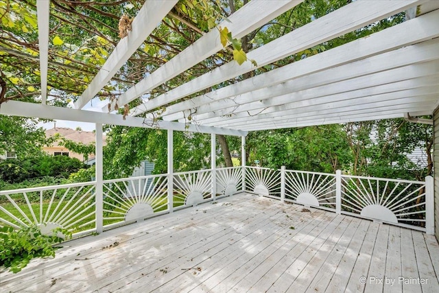 1154 Dovercliff Way, Crystal Lake, IL 60014 - wooden terrace with a pergola