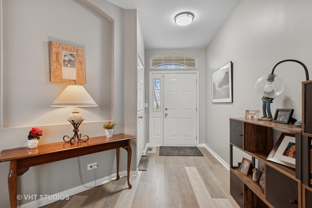 entrance foyer featuring light hardwood / wood-style flooring