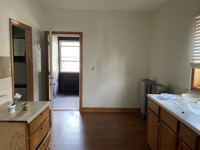 bathroom featuring wood-type flooring