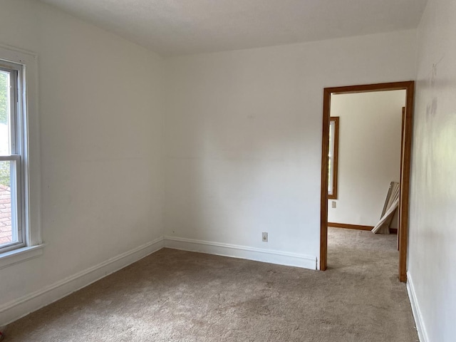 view of carpeted spare room