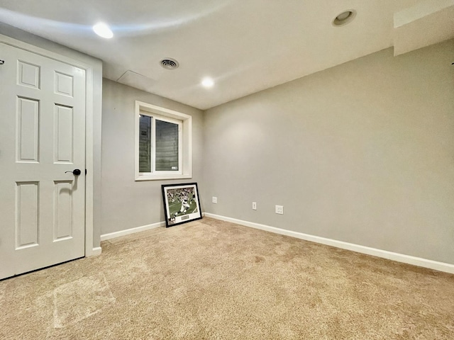 view of carpeted empty room